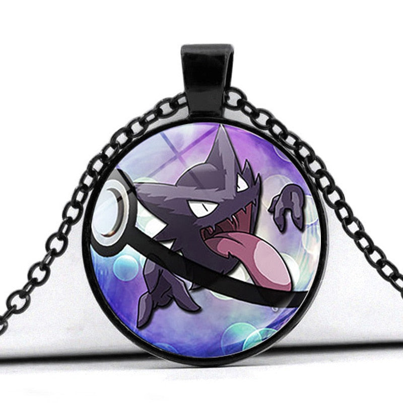 Glass Cabochon Pokemon Necklace / Pendant / Chain! 30 + Different Pokemon Inside!