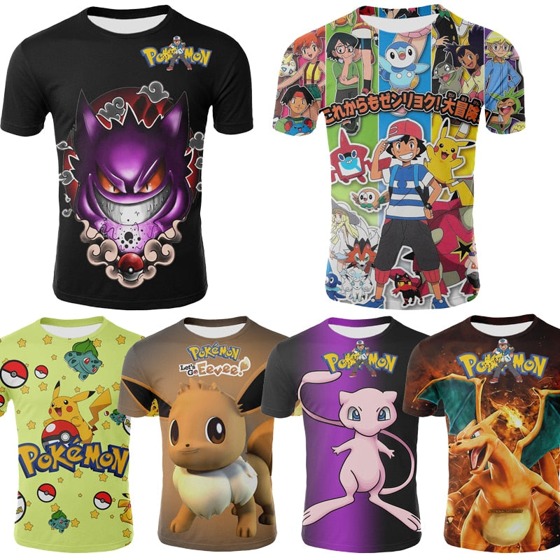 Pokemon Full Graphic T Shirts! Over 15 Types Inside!