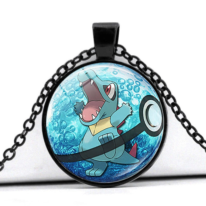 Glass Cabochon Pokemon Necklace / Pendant / Chain! 30 + Different Pokemon Inside!