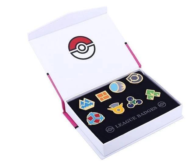 Pokemon League Gym Badge Brooch Sets