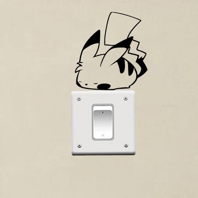 Sleeping Pikachu Vinyl Switch Decor Wall Sticker Decal - nintendo-core