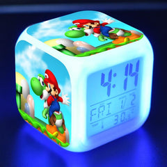 Super Mario  LED Alarm Thermometer Dice Clock