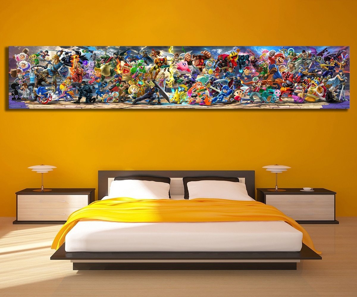 Super Smash Brothers 5 Piece Canvas Painting - nintendo-core