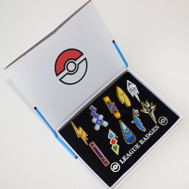 Pokemon League Gym Badge Brooch Sets