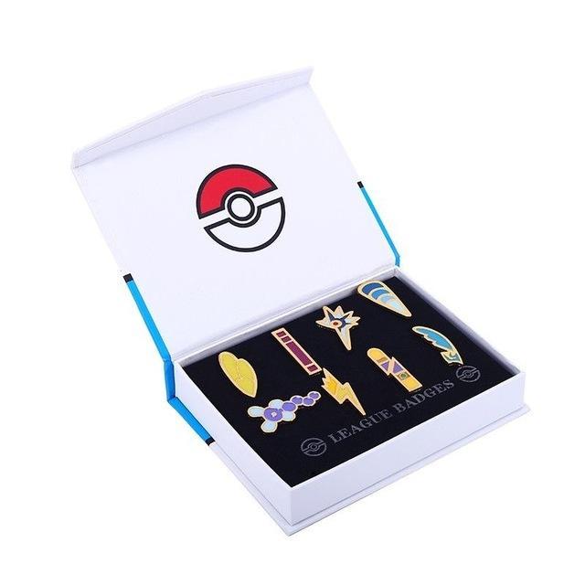 Pokemon League Gym Badge Brooch Sets