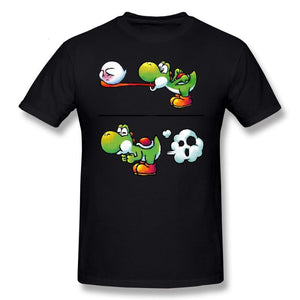 Yoshi Eating Boo Fitted T Shirt - nintendo-core