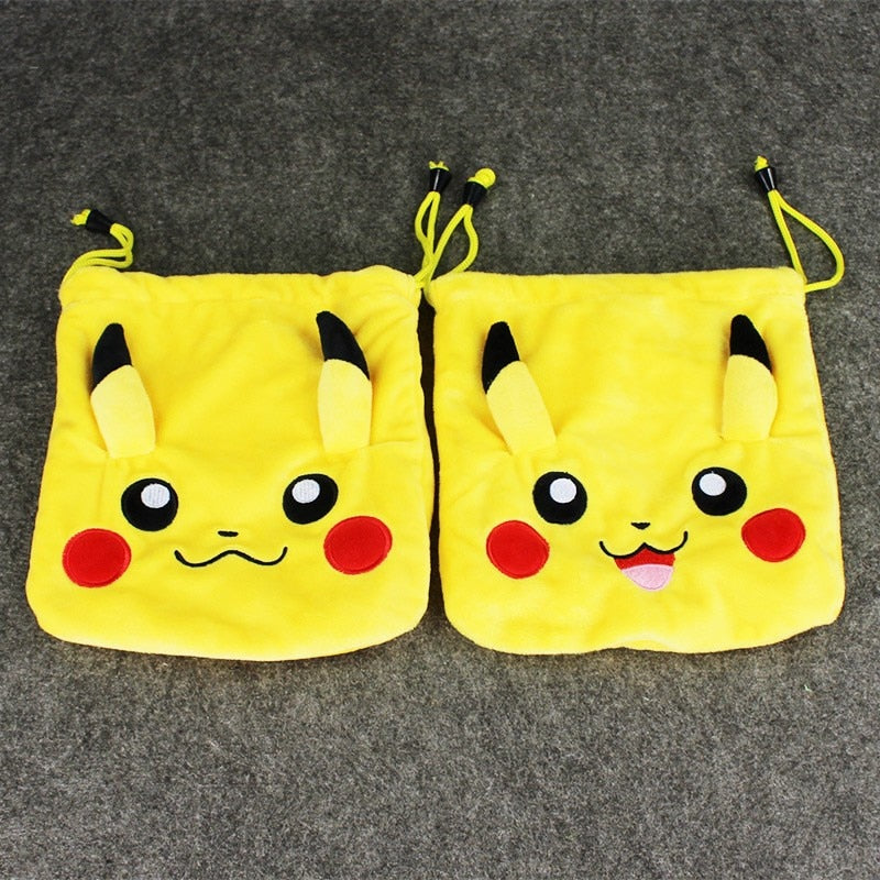 Felt Plush Pokemon Tote Drawstring Bags (Backpacks)
