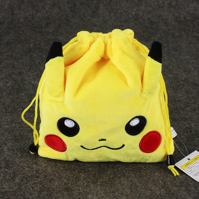 Felt Plush Pokemon Tote Drawstring Bags (Backpacks)