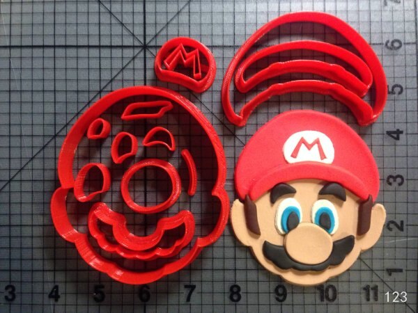 Super Mario Cookie Fondant Cutter | Question Block, Luigi, Gumbas and more. (Large)