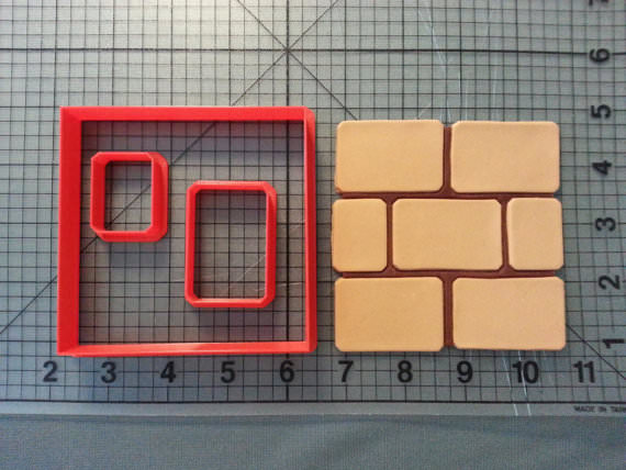 Super Mario Cookie Fondant Cutter | Question Block, Luigi, Gumbas and more. (Large)