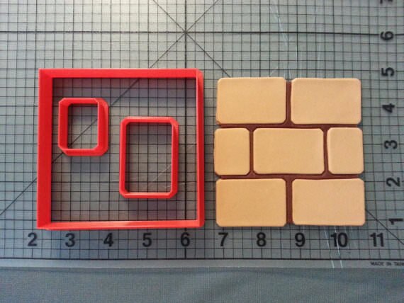 Super Mario Cookie Fondant Cutter | Question Block, Luigi, Gumbas and more. (Large)